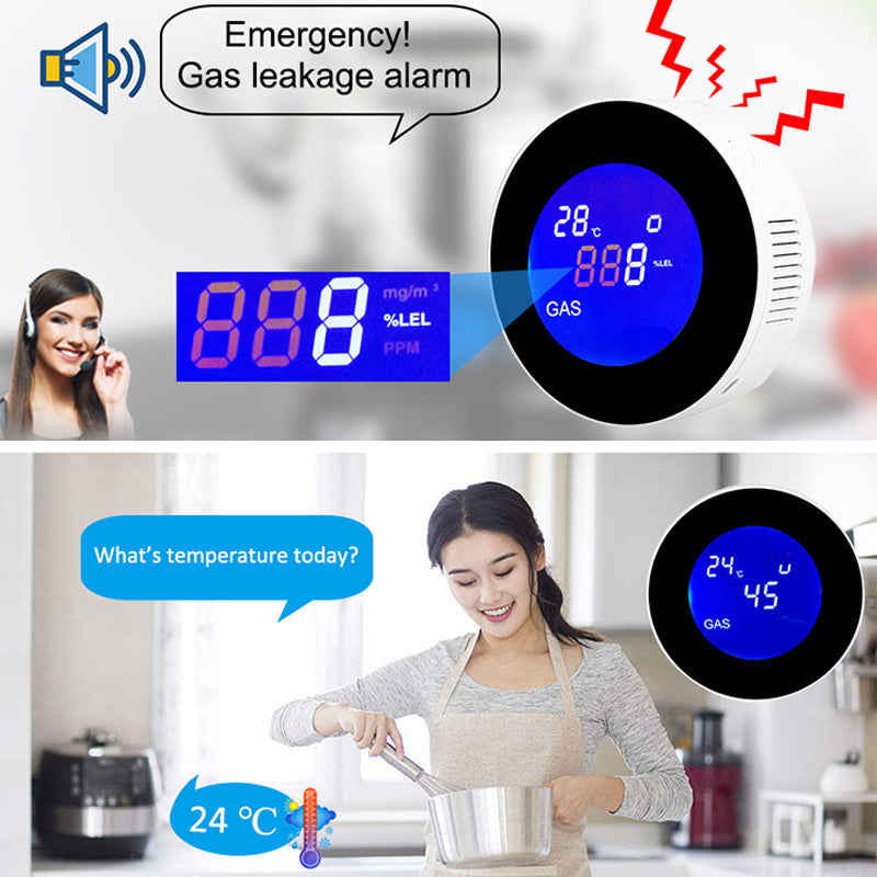 Tuya WiFi Smart APP Control Gas Leak Alarm Sensor CH4 LPG Natural Gas Leakage Detector Tuya WiFi Smart APP Control Gas Leak Alarm Sensor CH4 LPG Natural Gas Leakage Detector